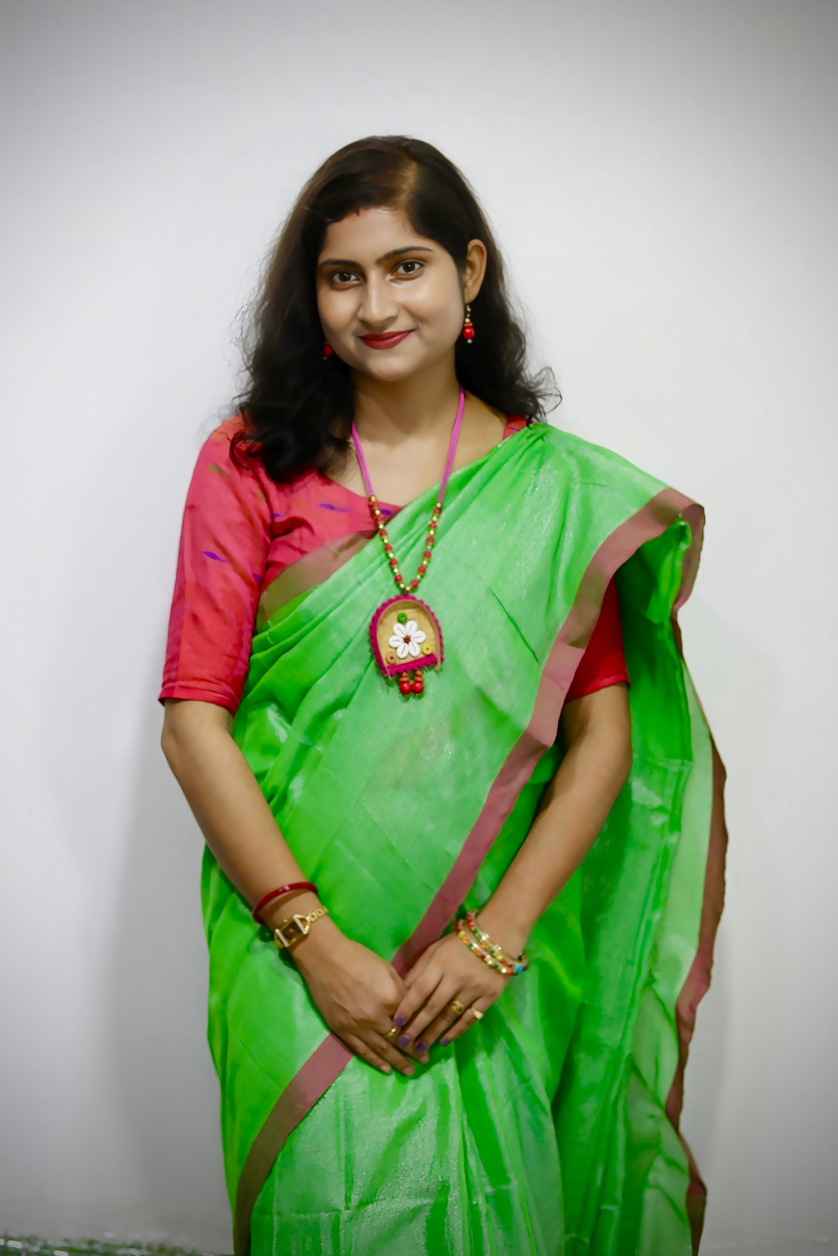 Green Tissue Saree