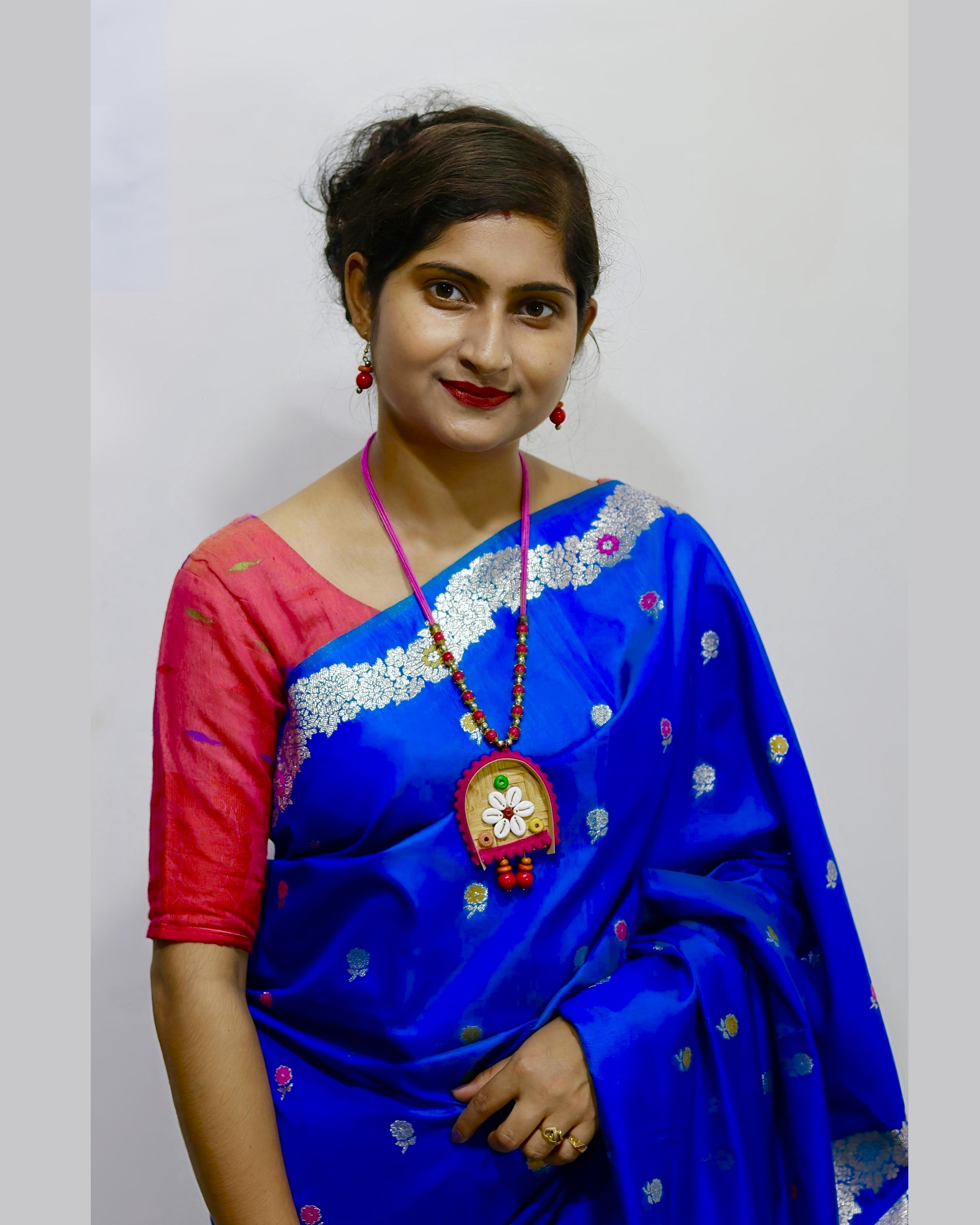 Primum Royal Blue Banarasi Silk Saree